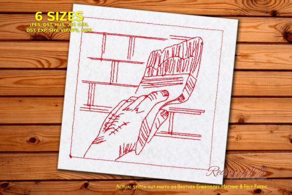 A Painterly Embroidery Review: Painting Wall with Paintbrush