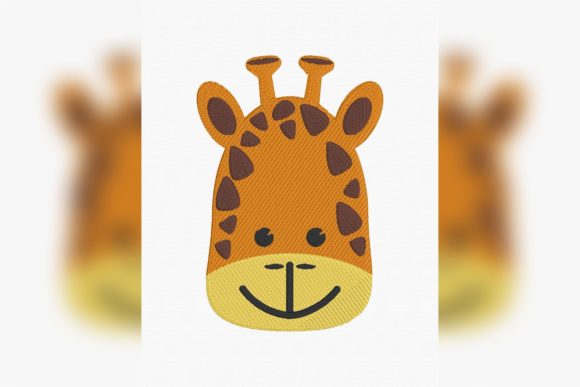 Cartoon Giraffe Face Embroidery Design Review