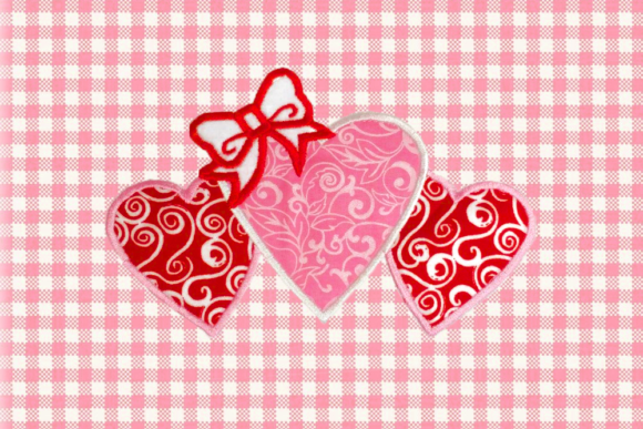 Embroidery Designer's Review: Trio of Hearts with a Bow