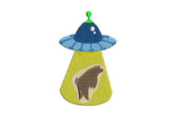 Embroidery Review: UFO Abducting a Bear Design
