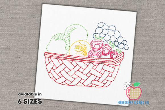 Fresh Fruits in Basket Embroidery Design Review